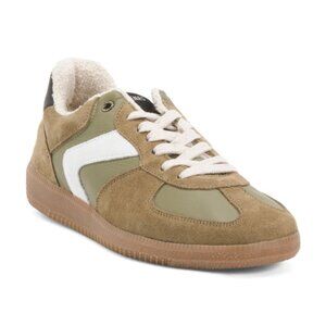 FUN VERBENAS Made In Spain Suede And Leather Sneakers